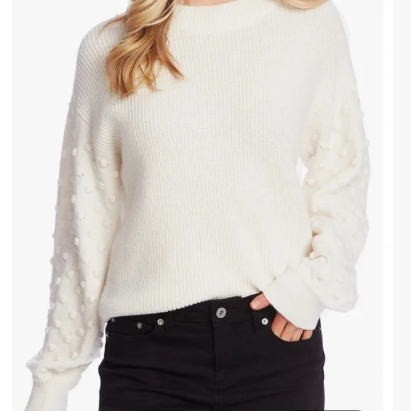 New CeCe Bobble Sleeve Pull On Sweater - Picture 2 of 11